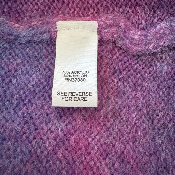 Cato Women's multi colored Purple and Pink Open Front Cardigan long soft NWOT - Picture 10 of 10